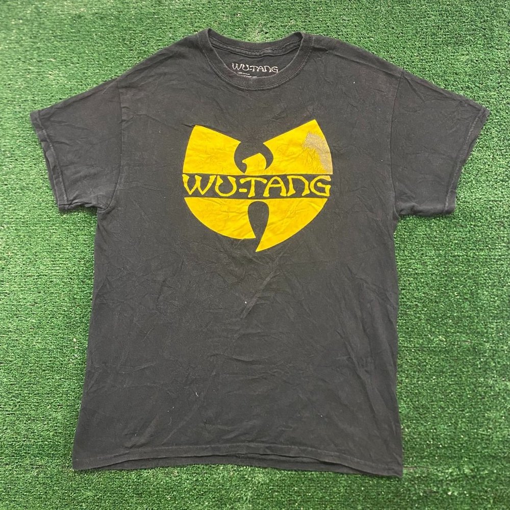 Wu-Tang Clan Logo T-Shirt Black Retro Boxy Hip Hop Rap Streetwear WuWear